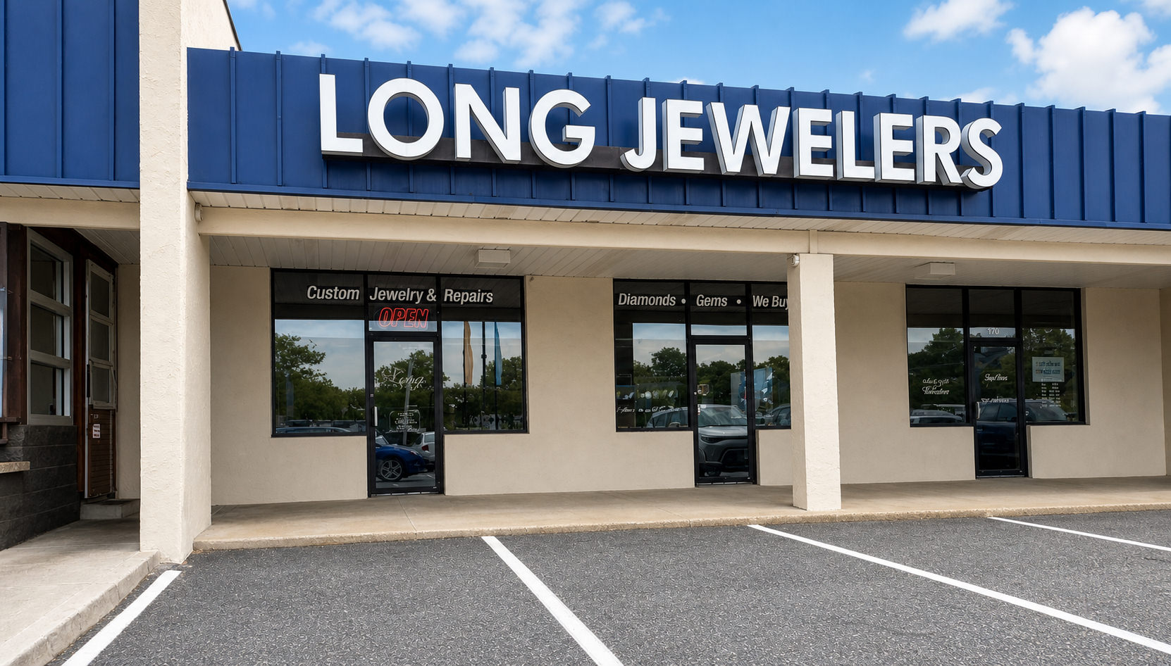 Long Jewelers by the Bay storefront on Shore Drive in Virginia Beach